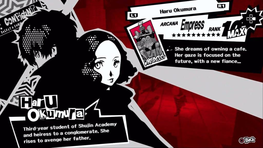 haru okumura confidant ranks persona 5