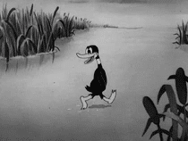 Daffy’s first appearance in Porky’s Duck Hunt